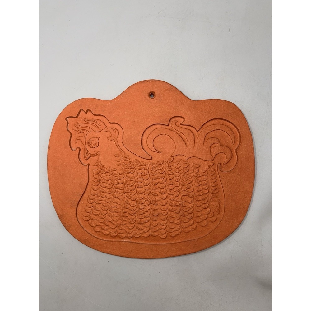 Vintage 1974 Bennington Potters Vermont Rooster Trivet Wall Hanging #1534 Clay